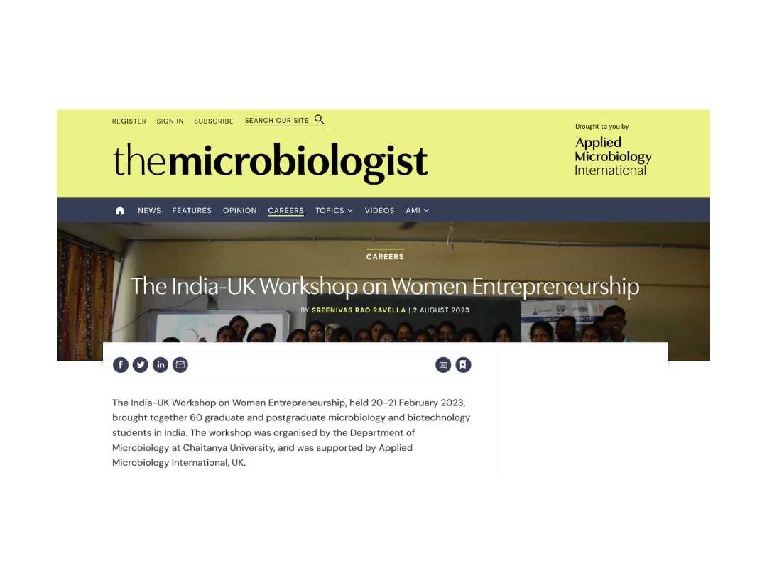 Prameela Life Sciences Featured in The Microbiologist by AMI